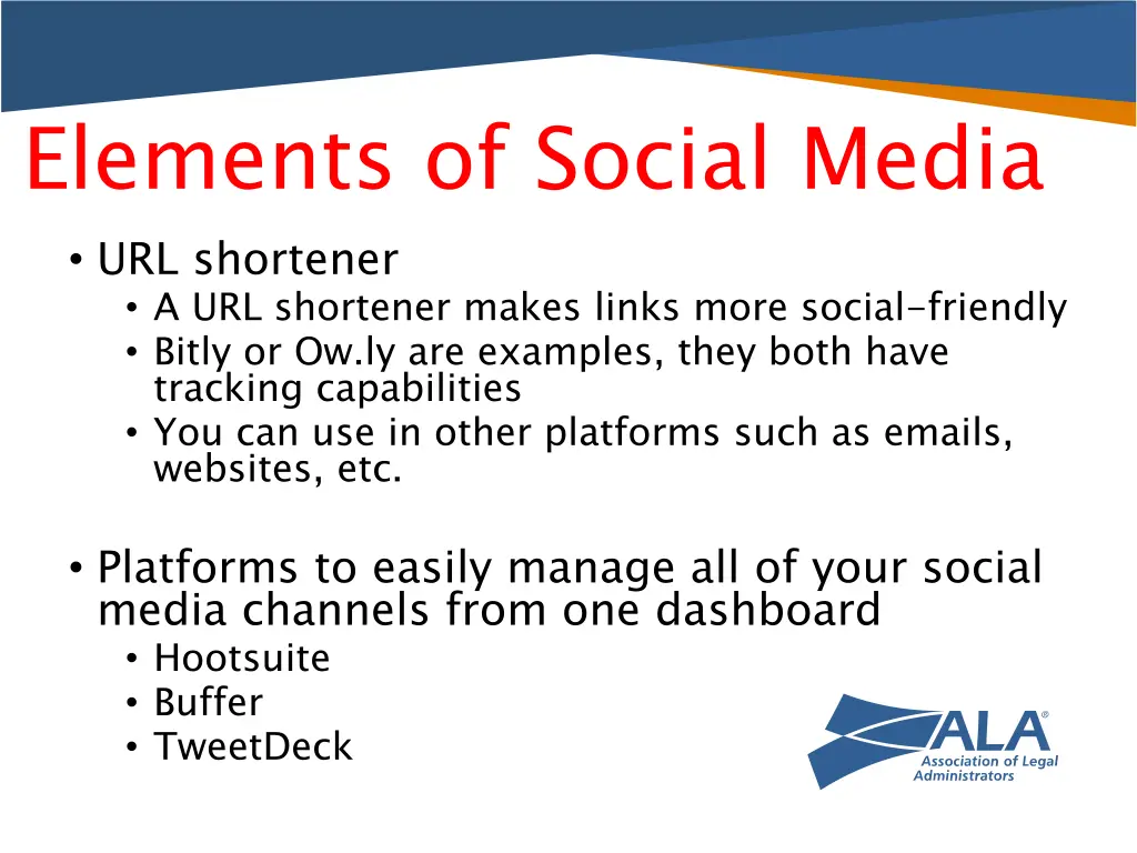 elements of social media url shortener