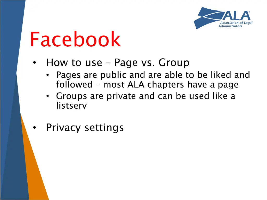 facebook how to use page vs group pages