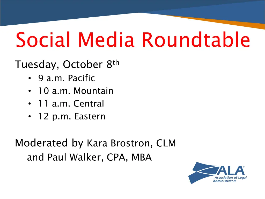 social media roundtable tuesday october