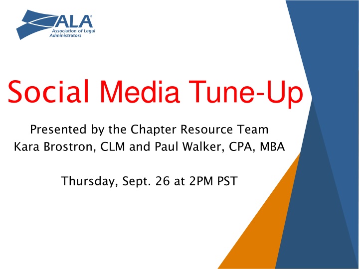 social media tune up presented by the chapter