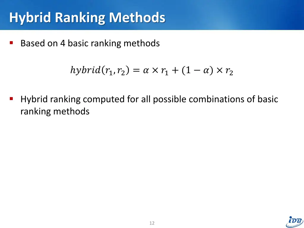 hybrid ranking methods