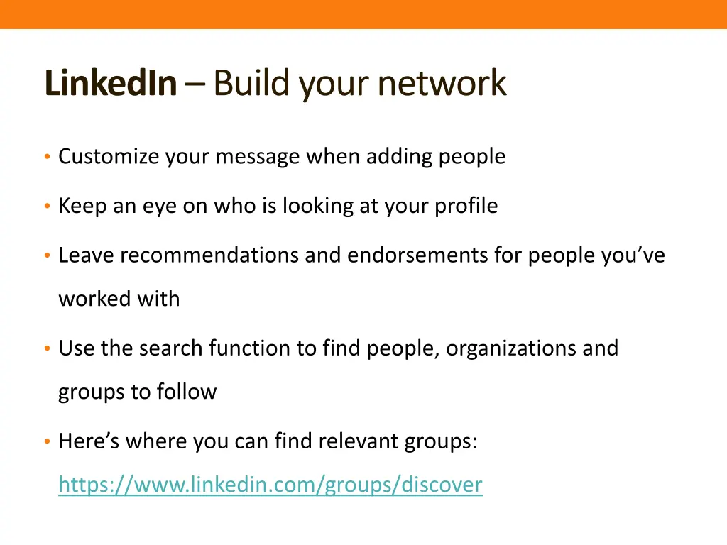 linkedin build your network