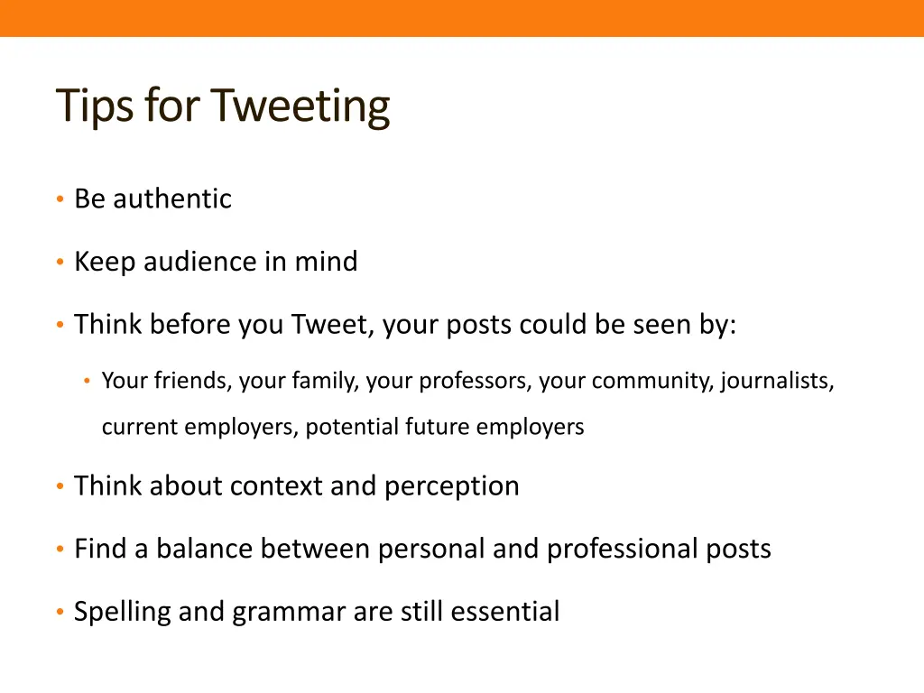 tips for tweeting