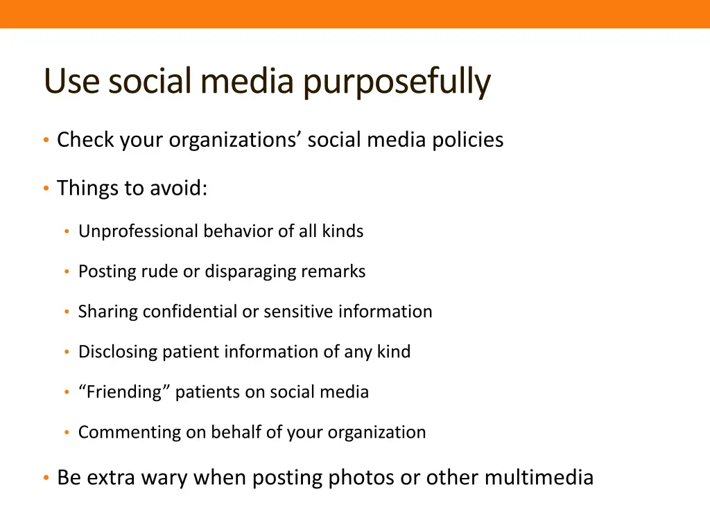 use social media purposefully