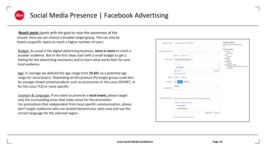 social media presence facebook advertising 1