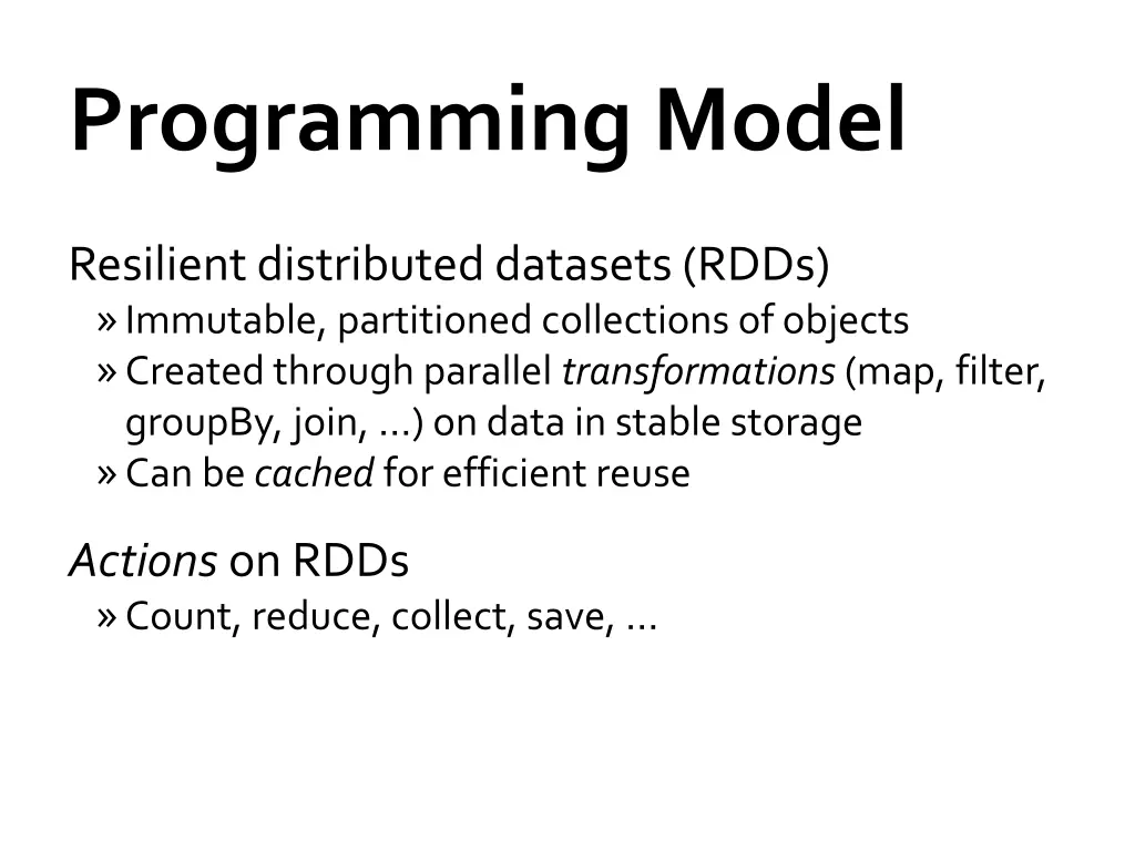 programming model