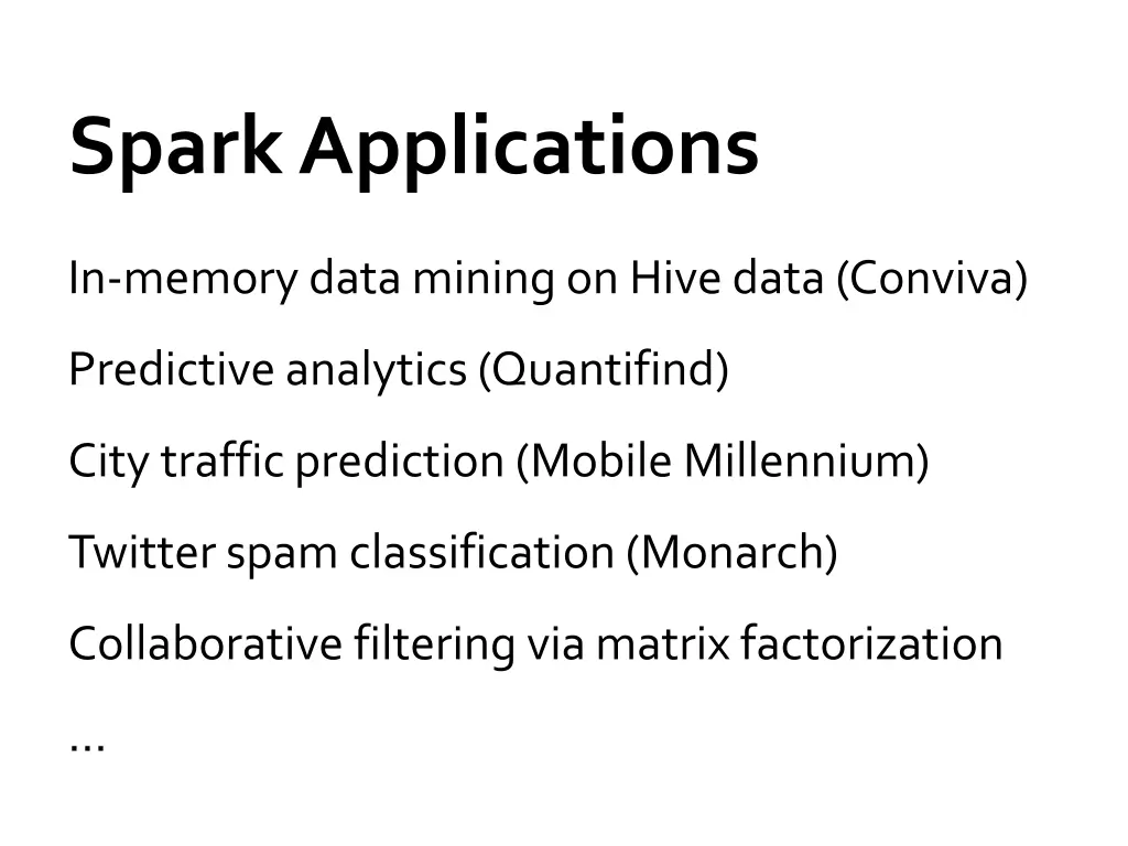 spark applications