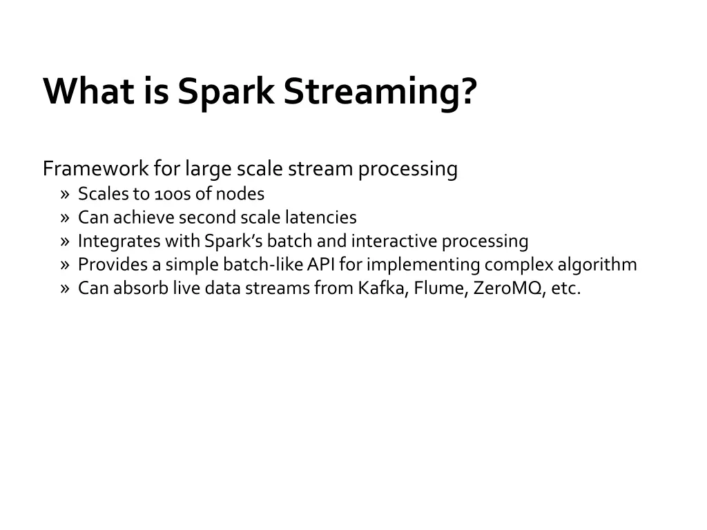 what is spark streaming