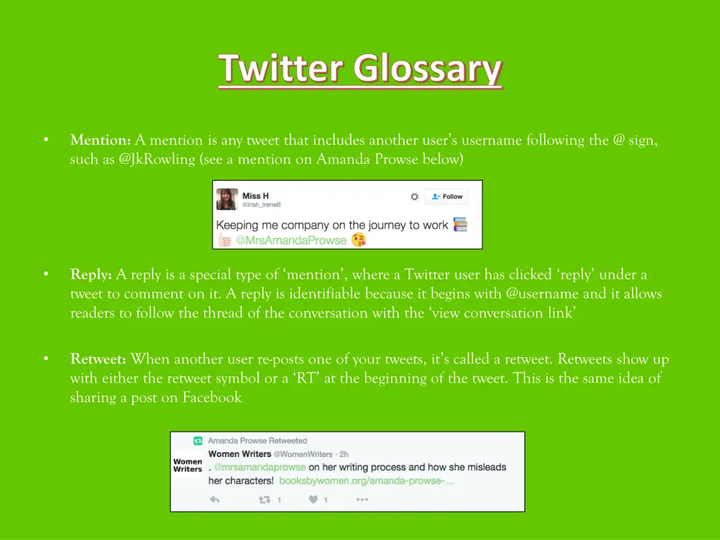 twitter glossary