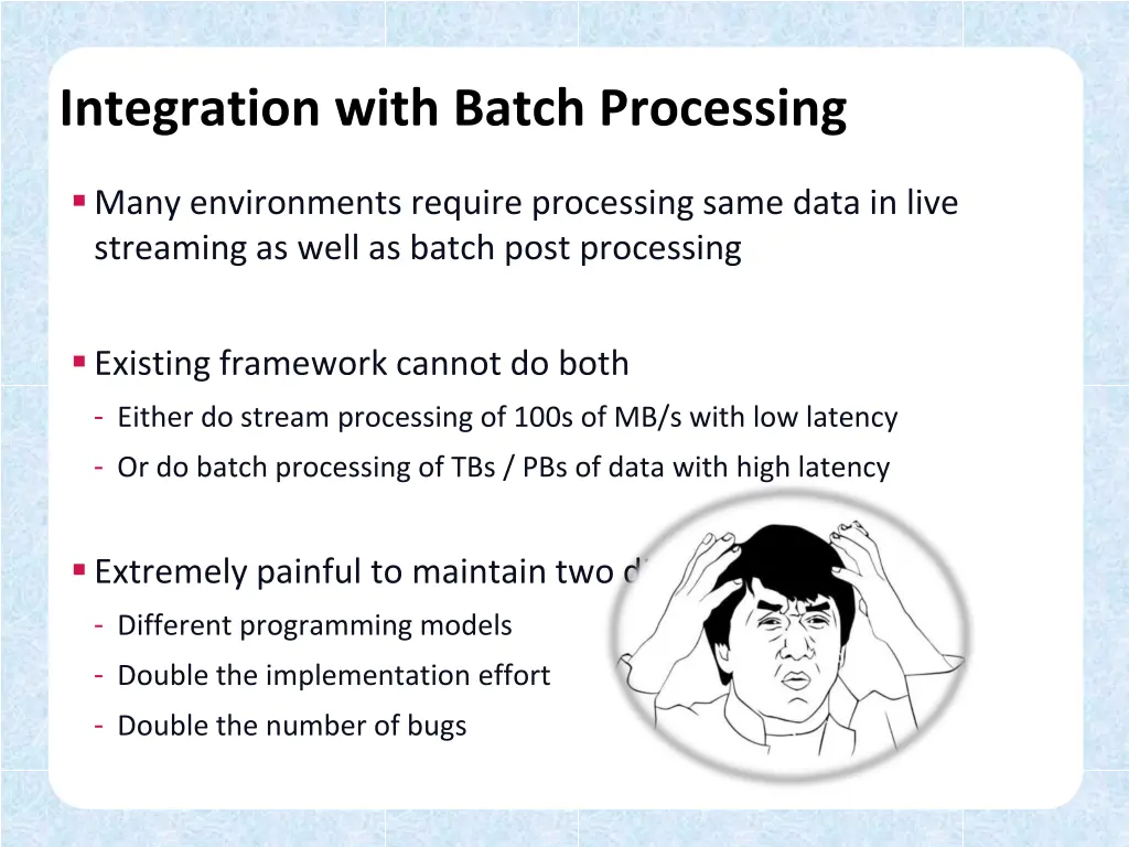 integration with batch processing