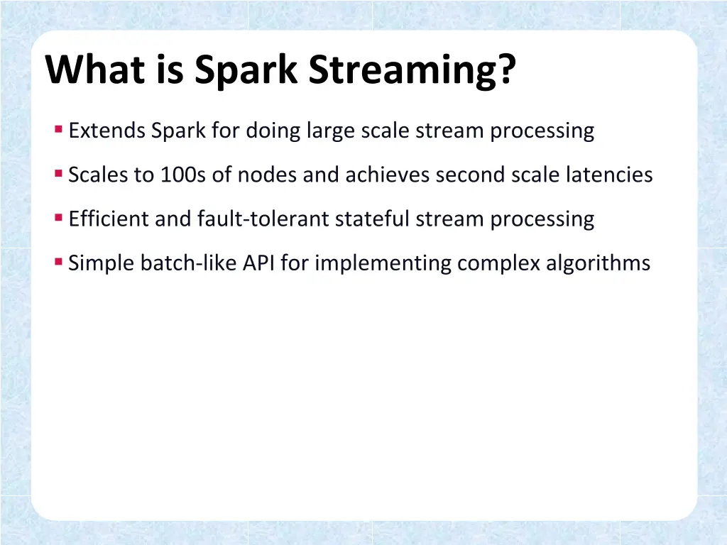 what is spark streaming