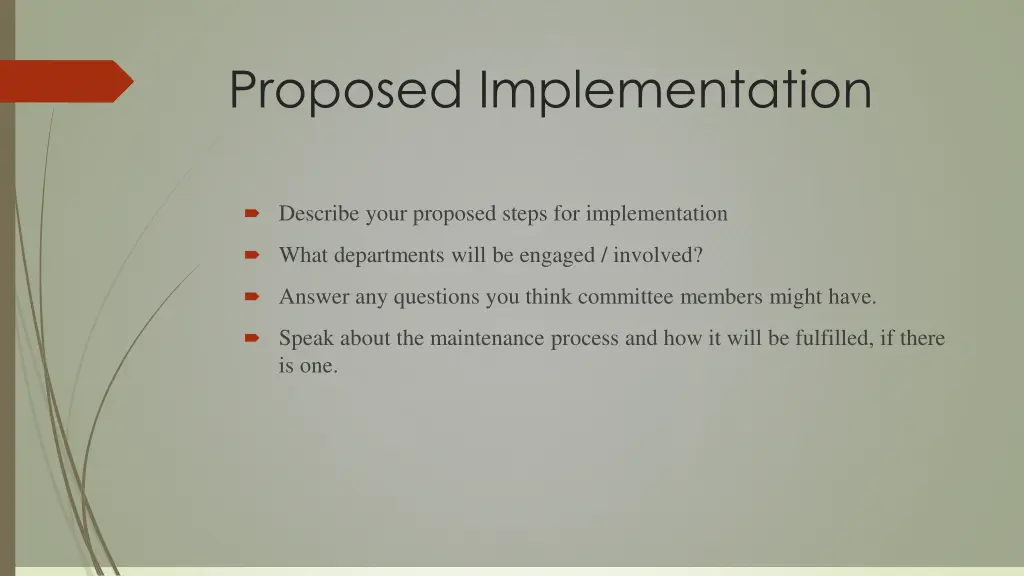 proposed implementation