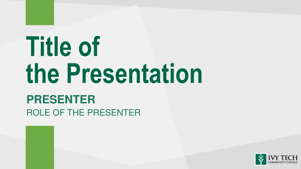 title of the presentation