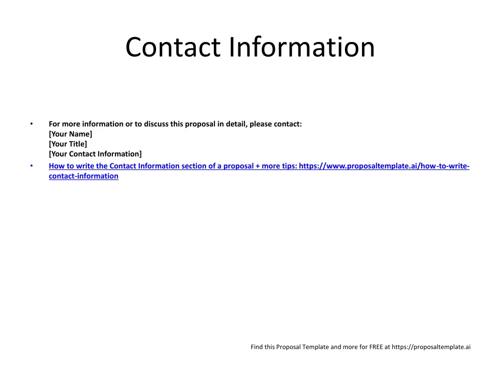 contact information