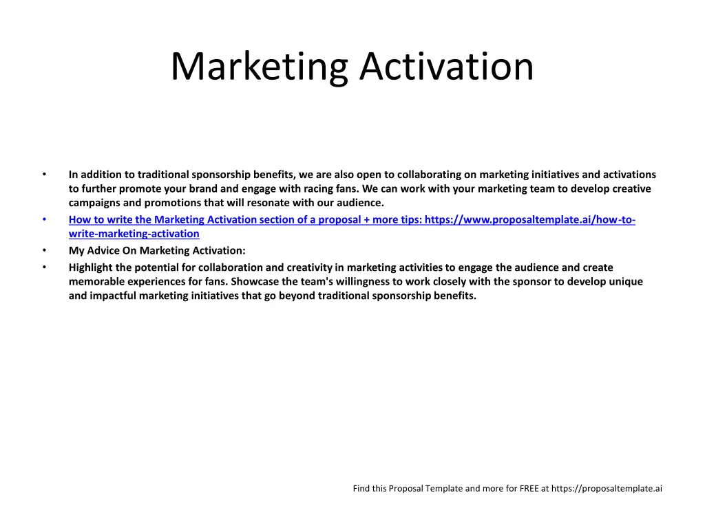 marketing activation