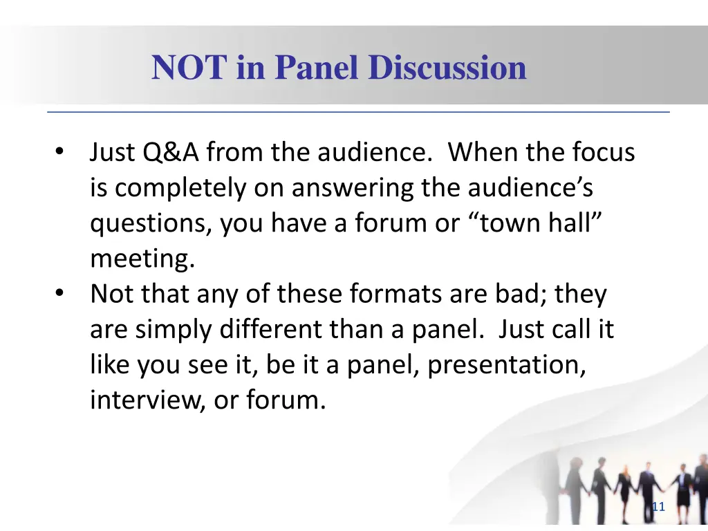 not in panel discussion 2