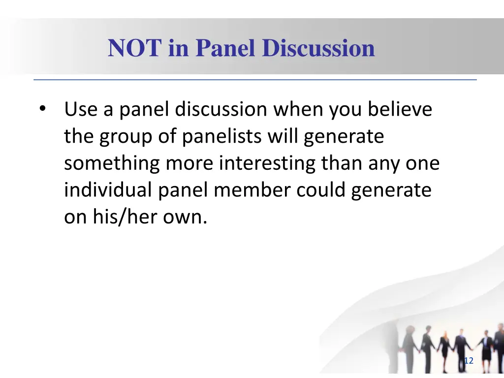 not in panel discussion 3