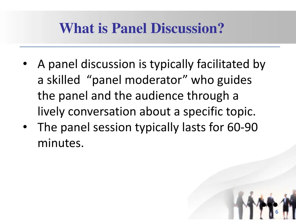 what is panel discussion