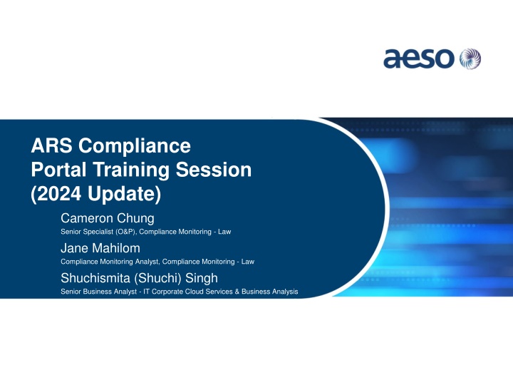 ars compliance portal training session 2024