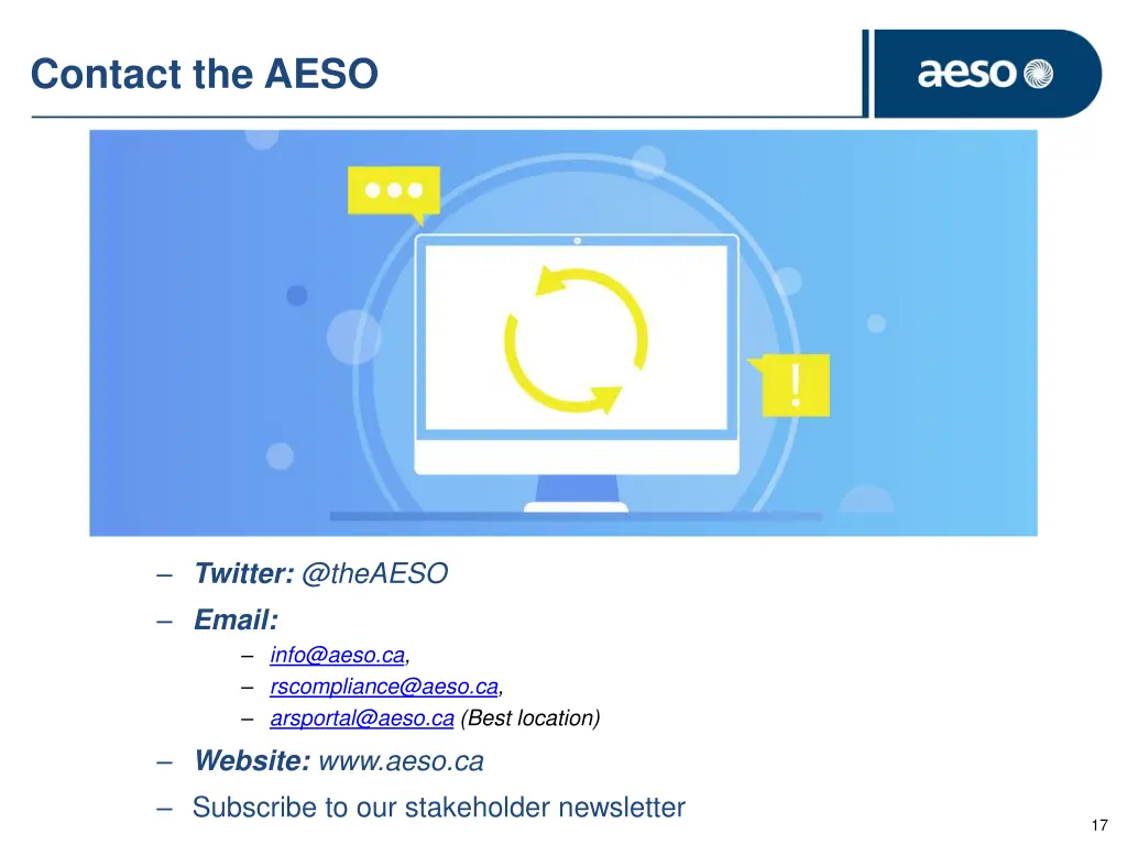 contact the aeso