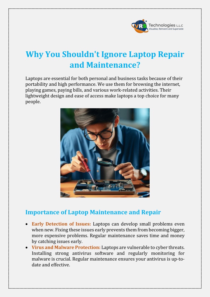 why you shouldn t ignore laptop repair