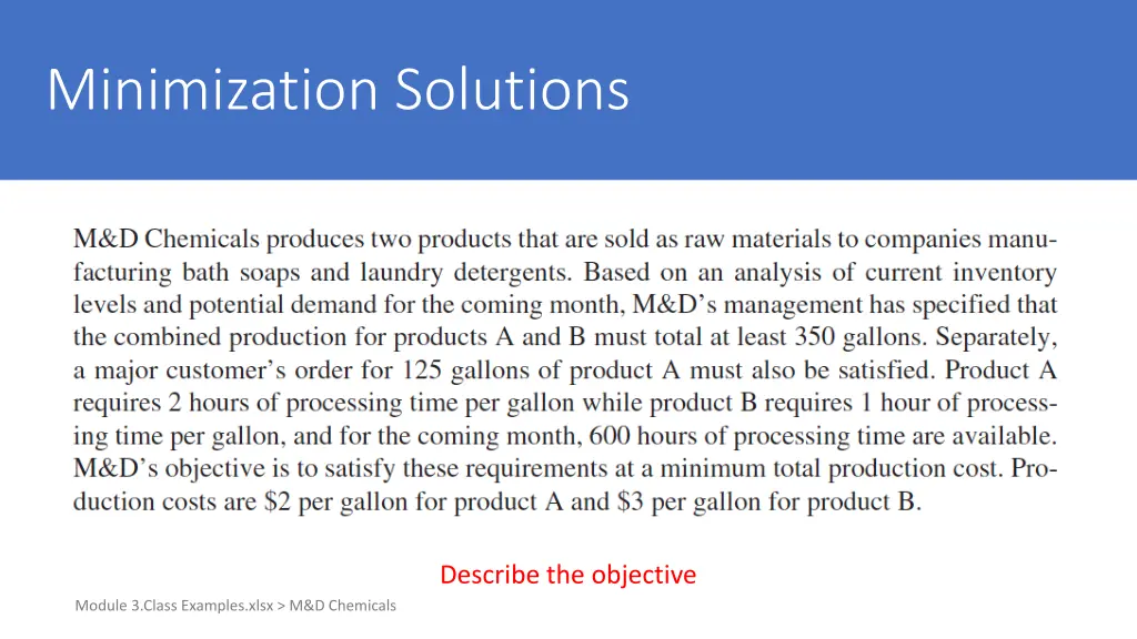 minimization solutions