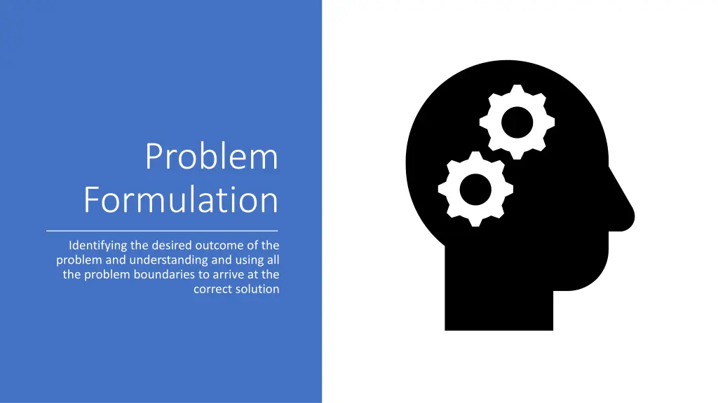 problem formulation