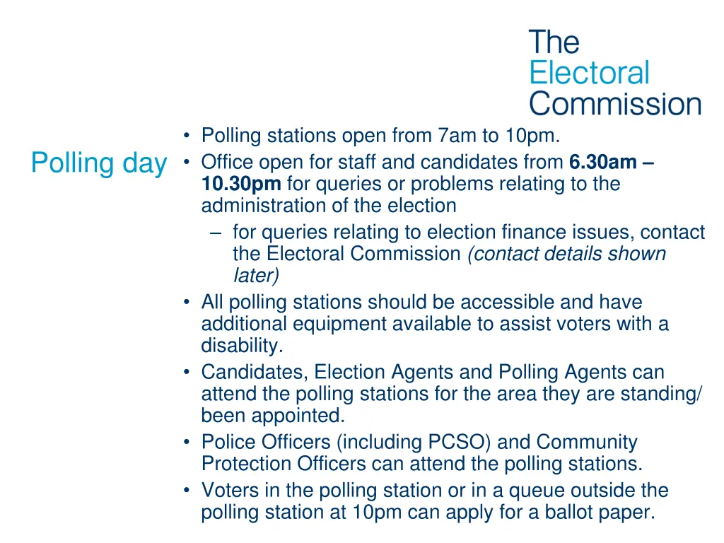 polling stations open from 7am to 10pm office