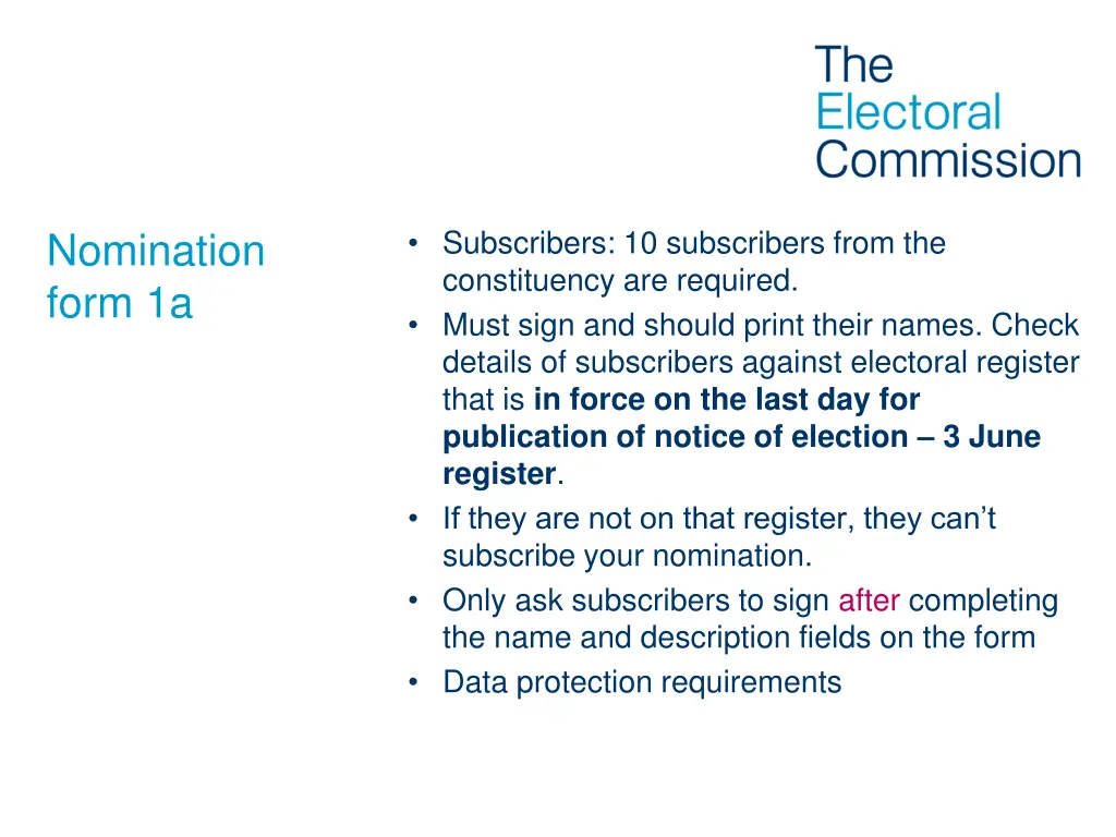 subscribers 10 subscribers from the constituency