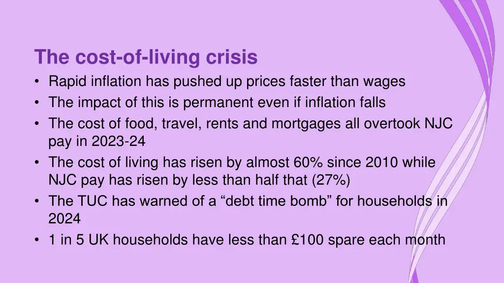 the cost of living crisis rapid inflation