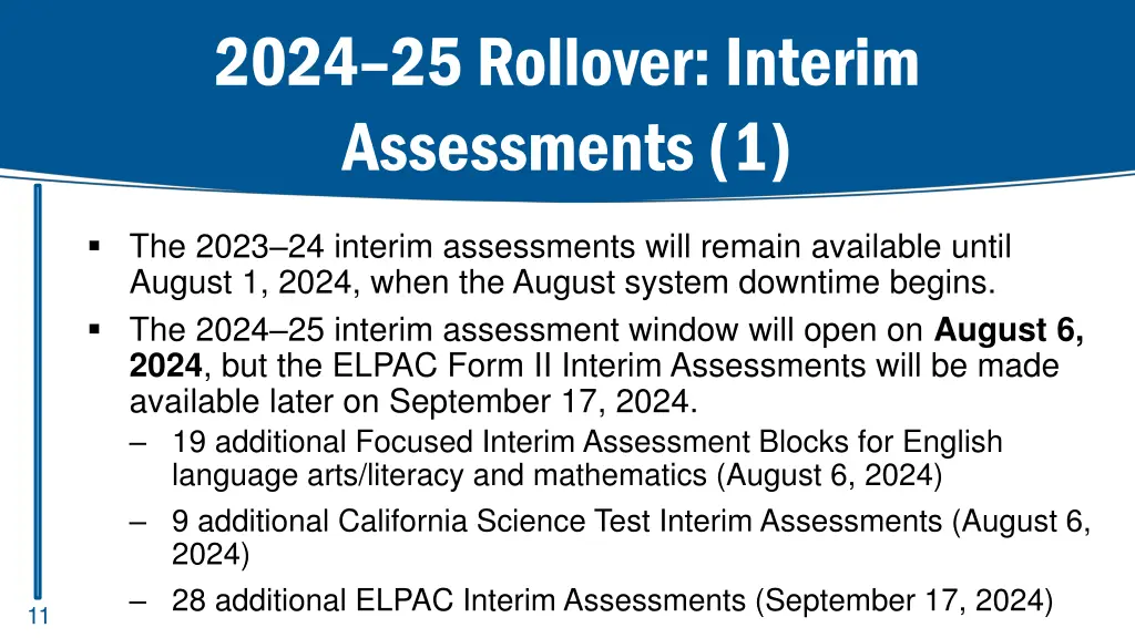 2024 25 rollover interim assessments 1