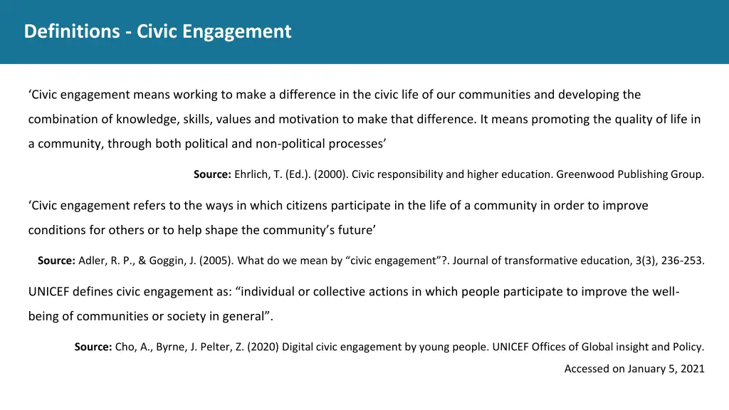 definitions civic engagement