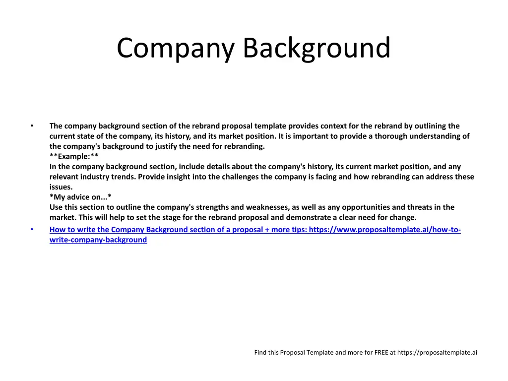 company background