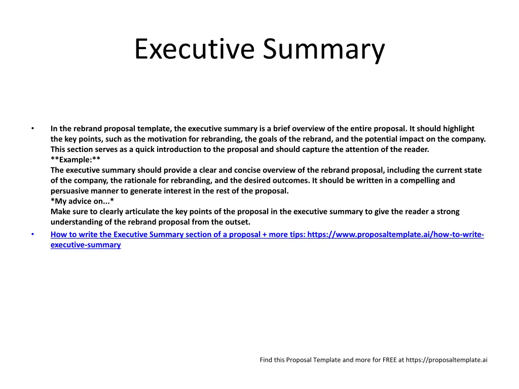 executive summary