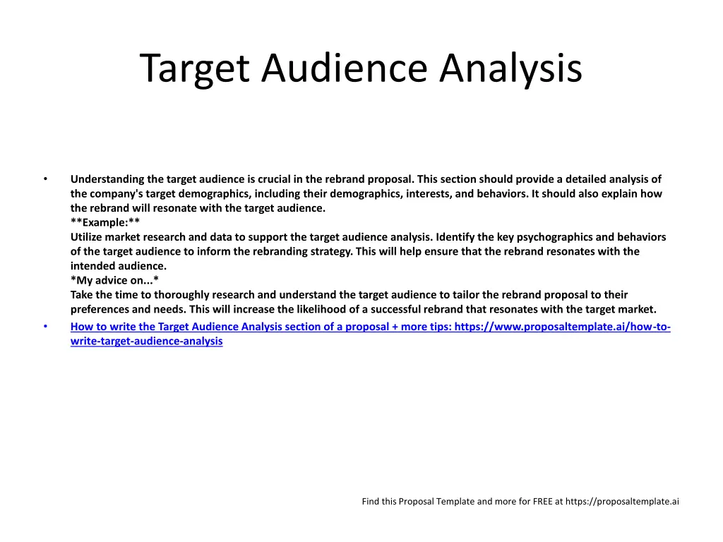 target audience analysis