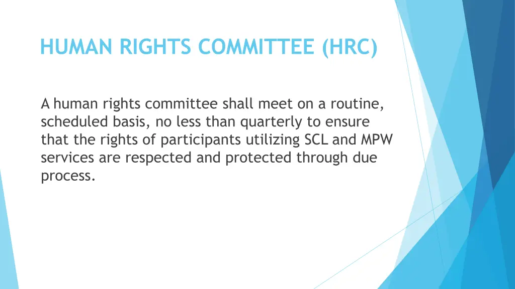 human rights committee hrc