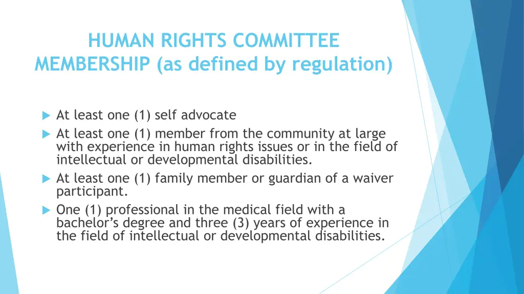 human rights committee membership as defined