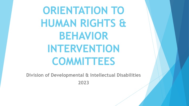 orientation to human rights behavior intervention