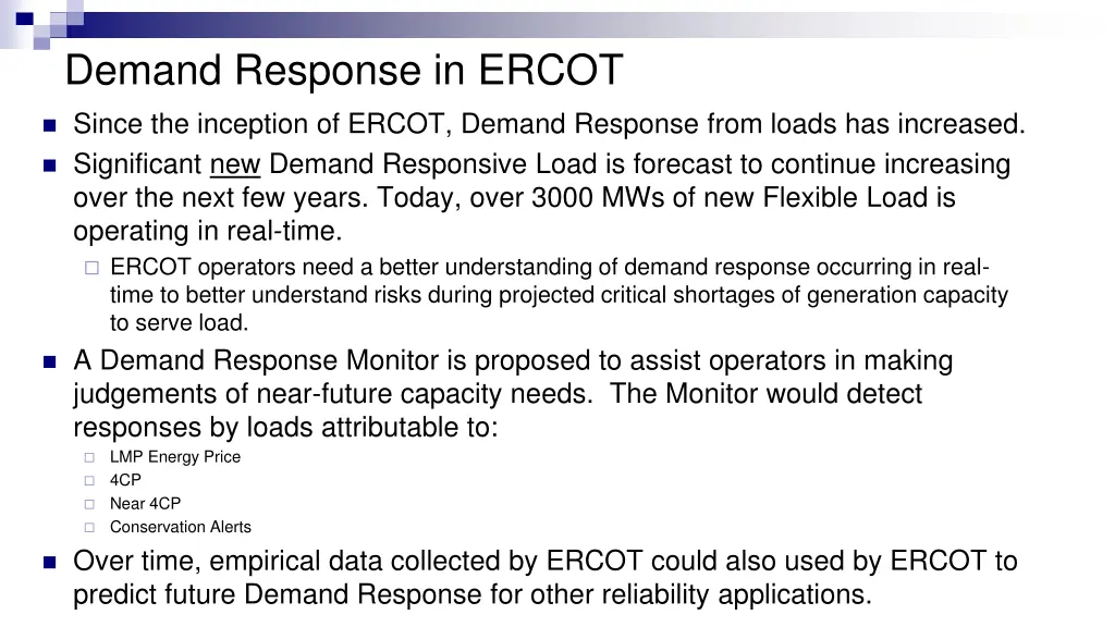 demand response in ercot