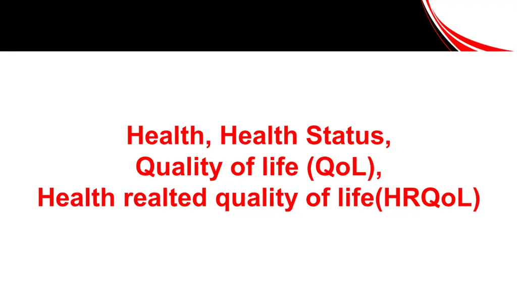 health health status quality of life qol health