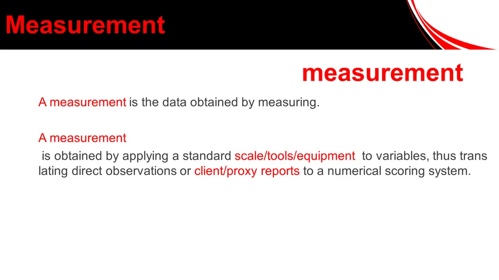 measurement