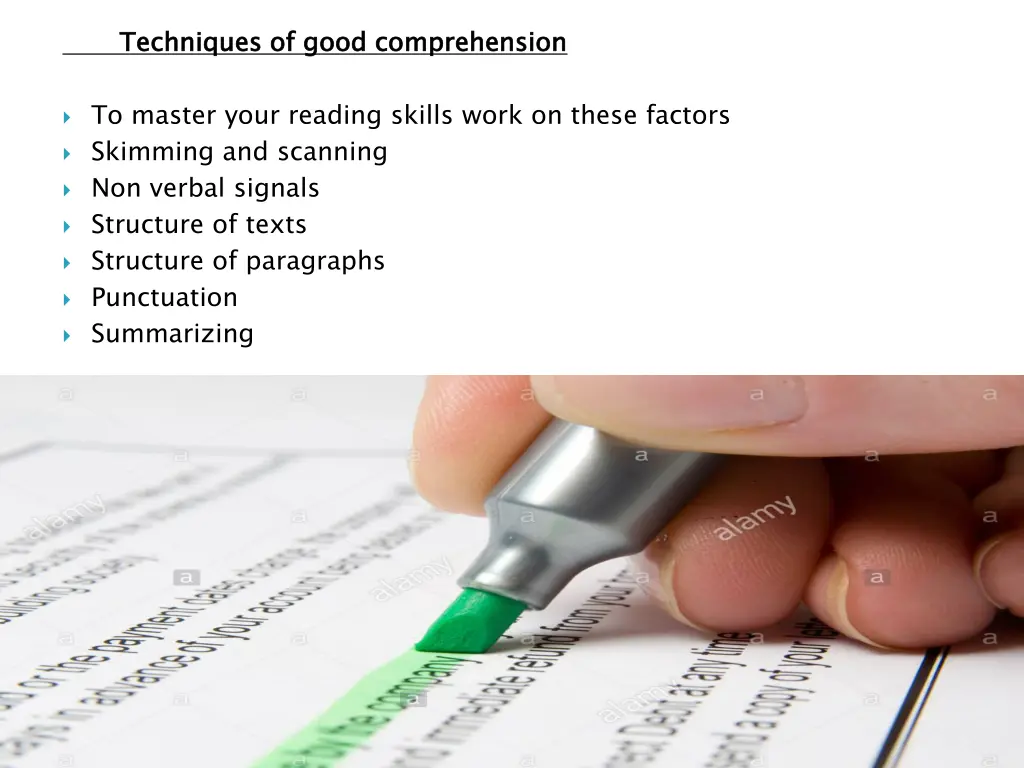 techniques of good comprehension