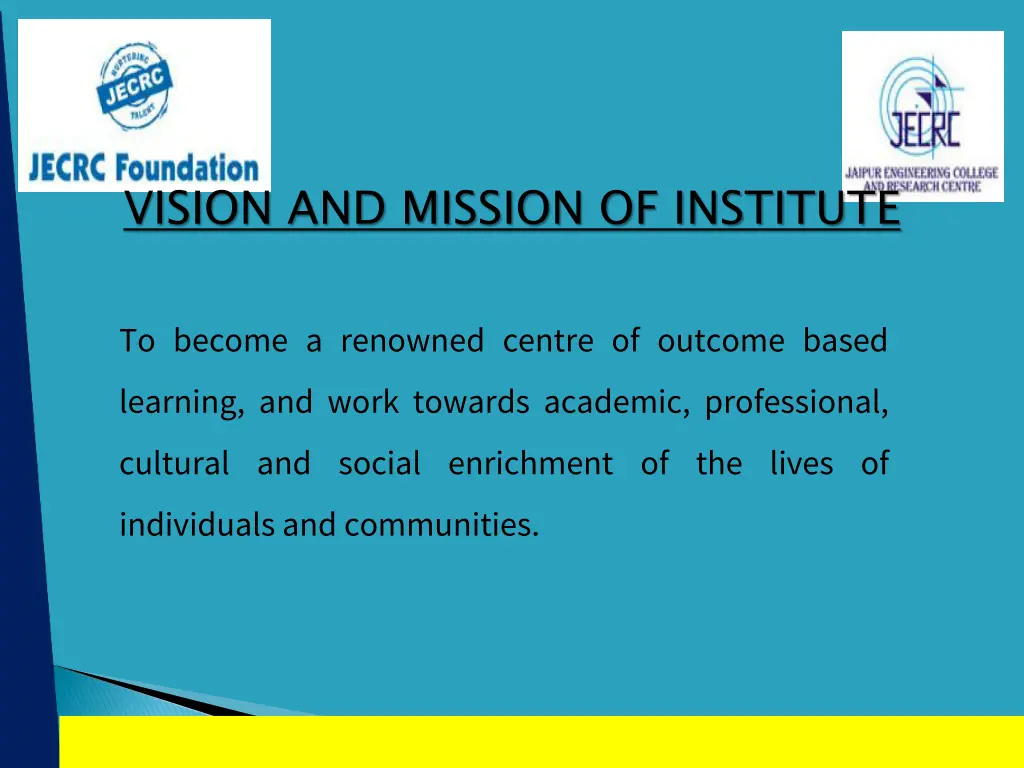 vision and mission of institute