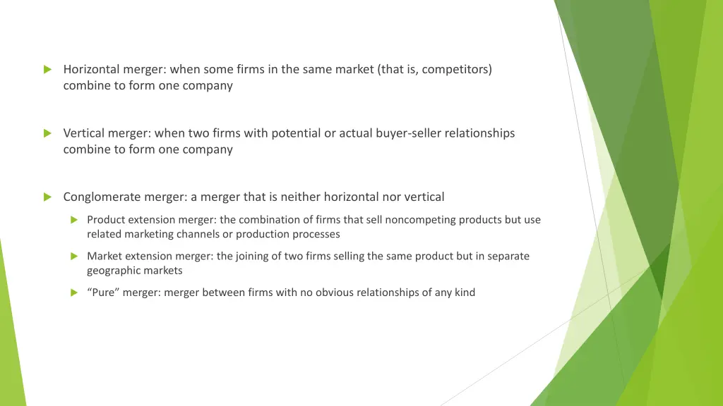 horizontal merger when some firms in the same