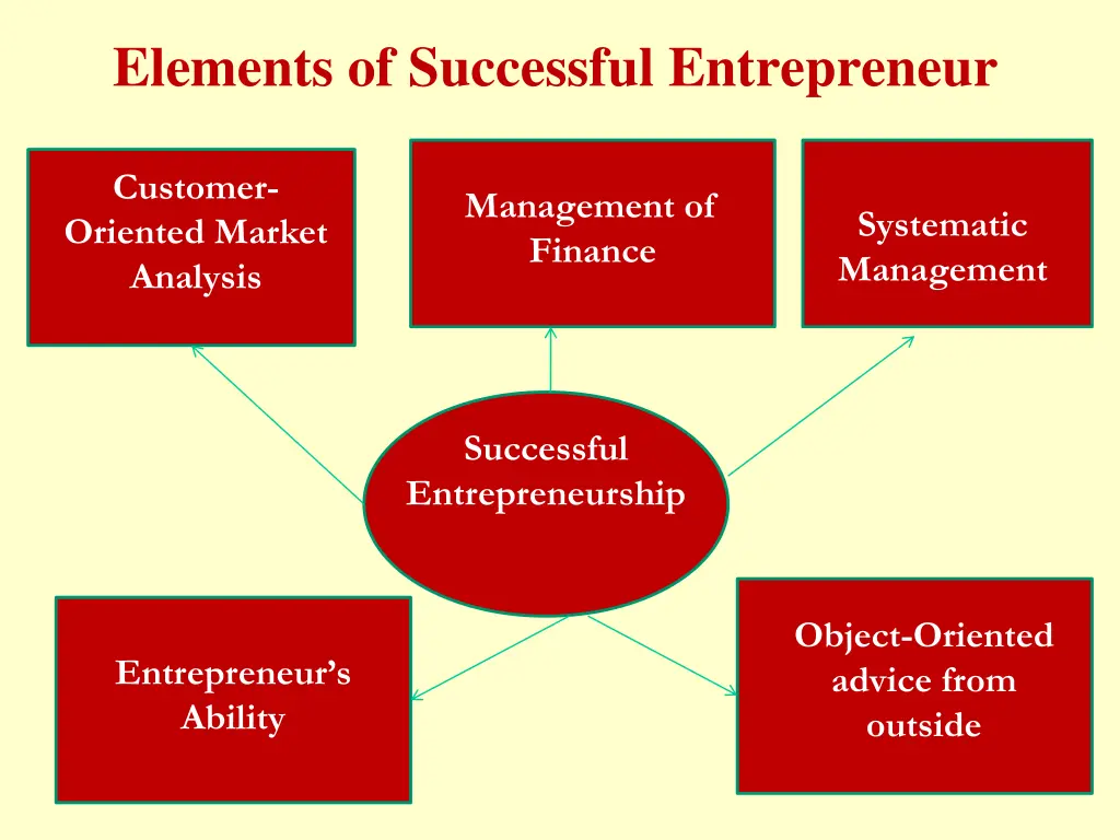 elements of successful entrepreneur