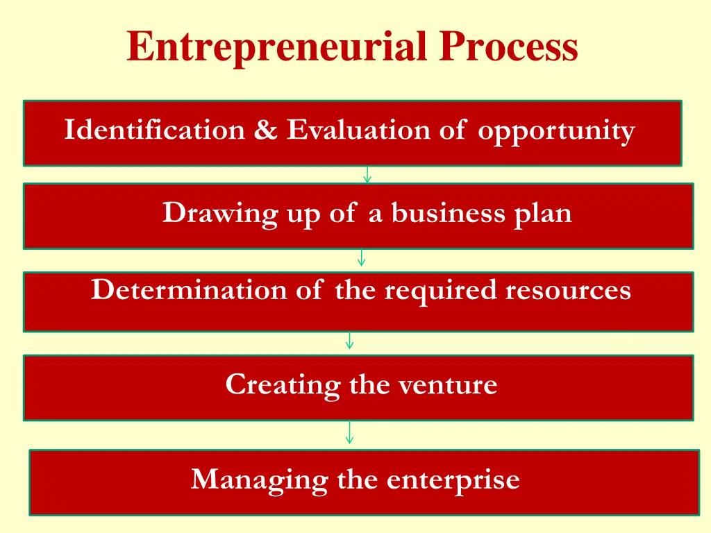 entrepreneurial process