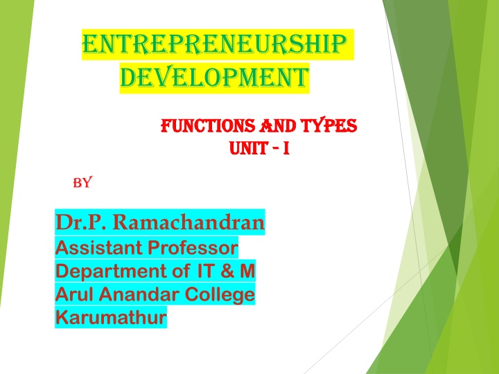 entrepreneurship development