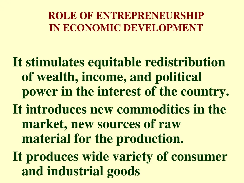 role of entrepreneurship in economic development 2