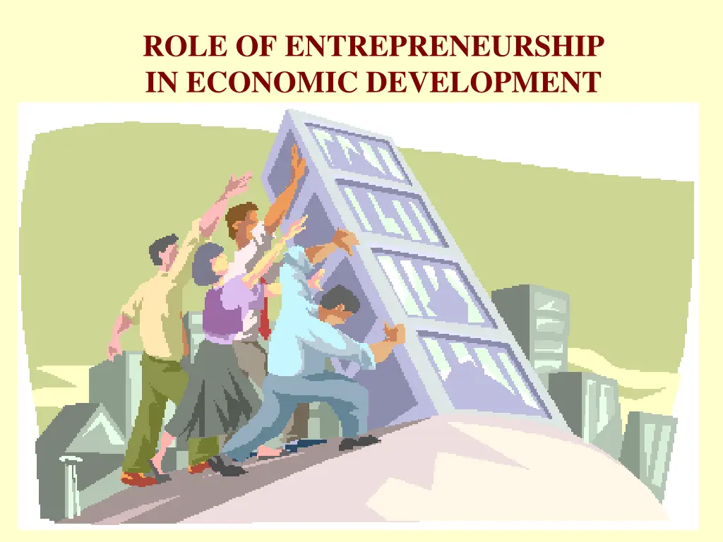 role of entrepreneurship in economic development