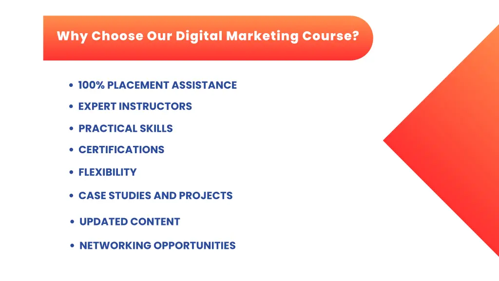 why choose our digital marketing course